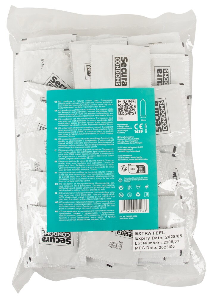 Secura Extra Feel – extra dünne Kondome 53 mm – 100 Stück – Produktbild 2