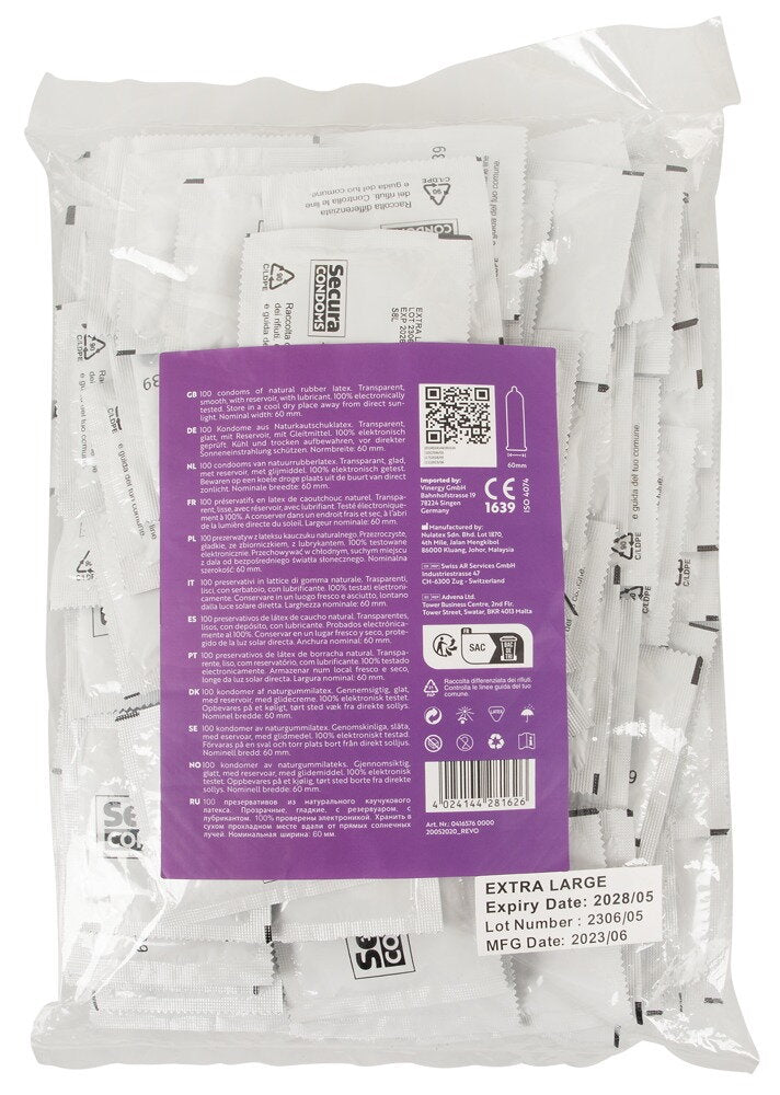 Secura Extra Large – extra große Kondome 60 mm – 100 Stück – Produktbild 2