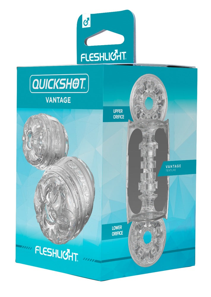 Fleshlight Quickshot Vantage – transparenter Masturbator – Produktansicht