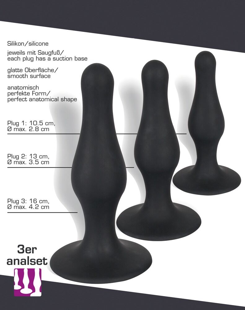 PRO ANAL 3er Analplug-Set – progressives Einsteiger-Set – Produktbild 5