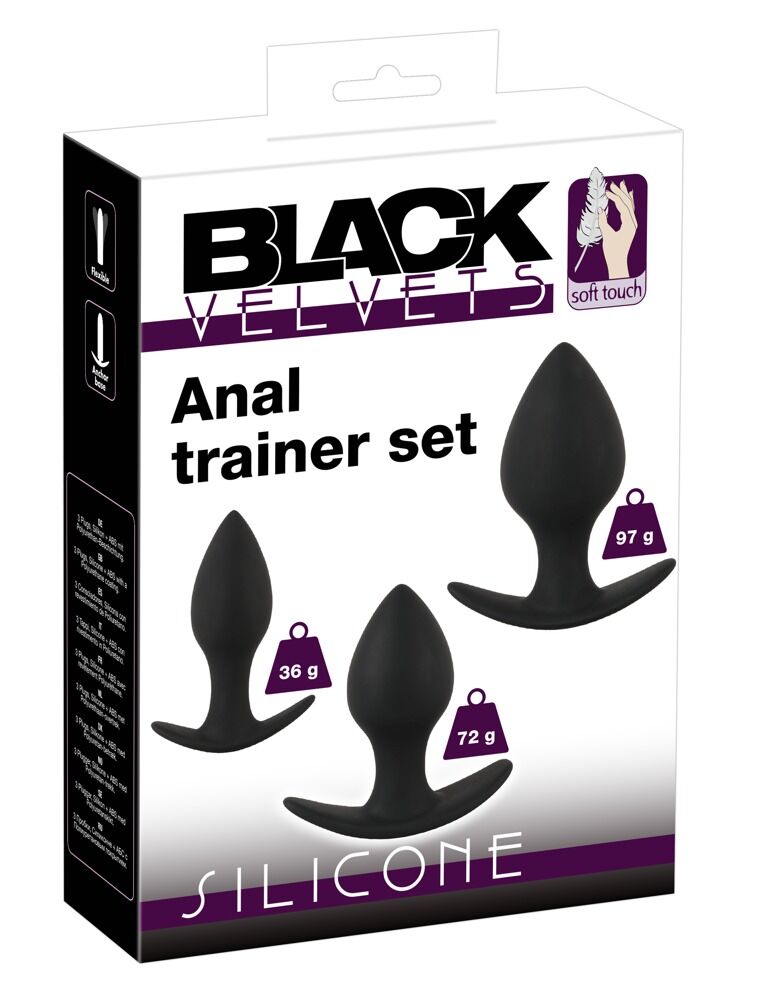 Black Velvets 3er Analplug-Set – stufenweises Training – Produktbild 7