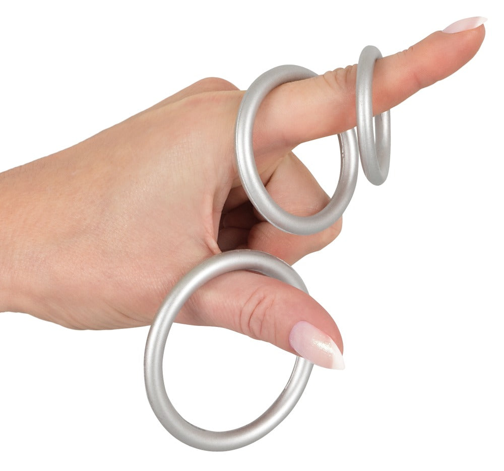 You2Toys Metallic Silicone Cock Ring Set