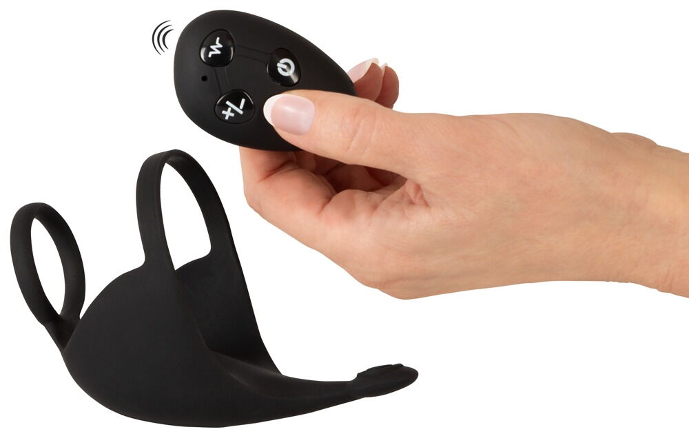 Rebel Cock Ring with RC Ball Massager