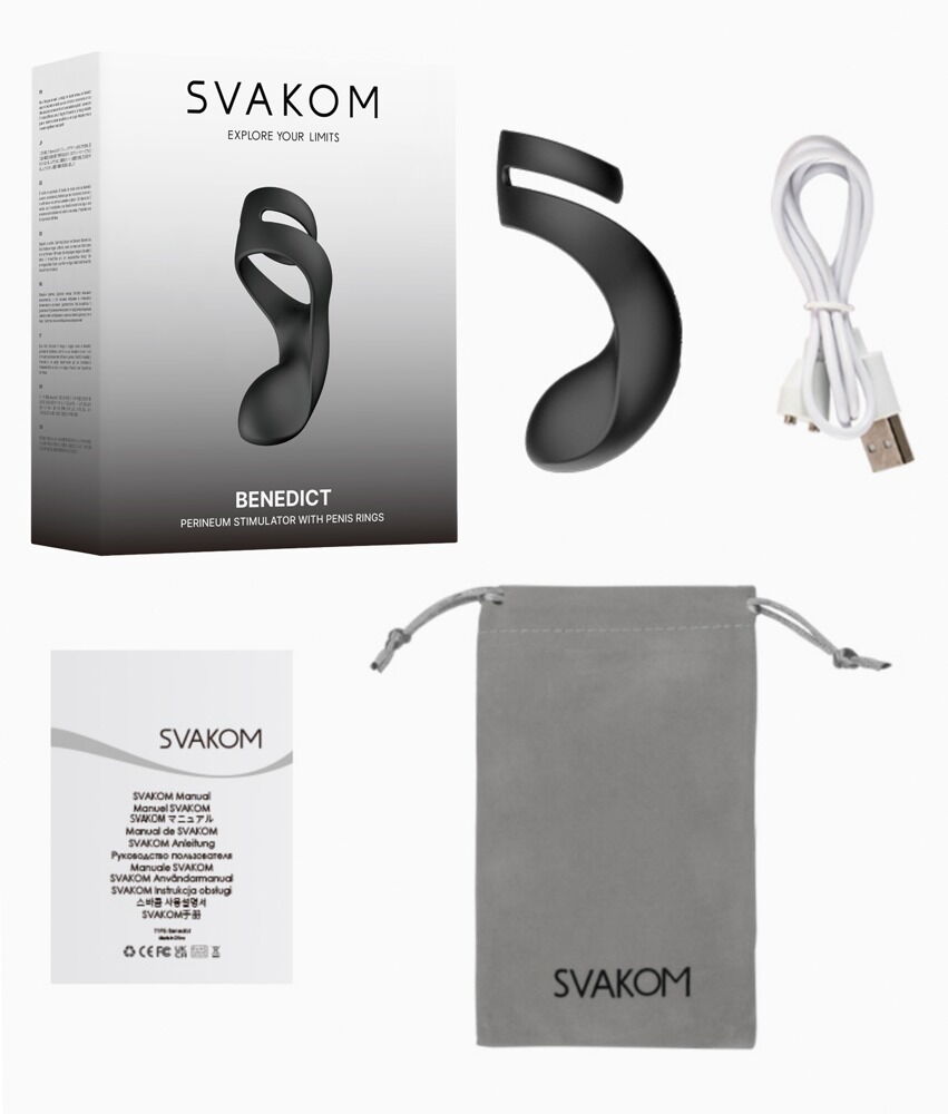SVAKOM Benedict – Penis-/Hodenring mit Perineum-Vibrator – Penisring