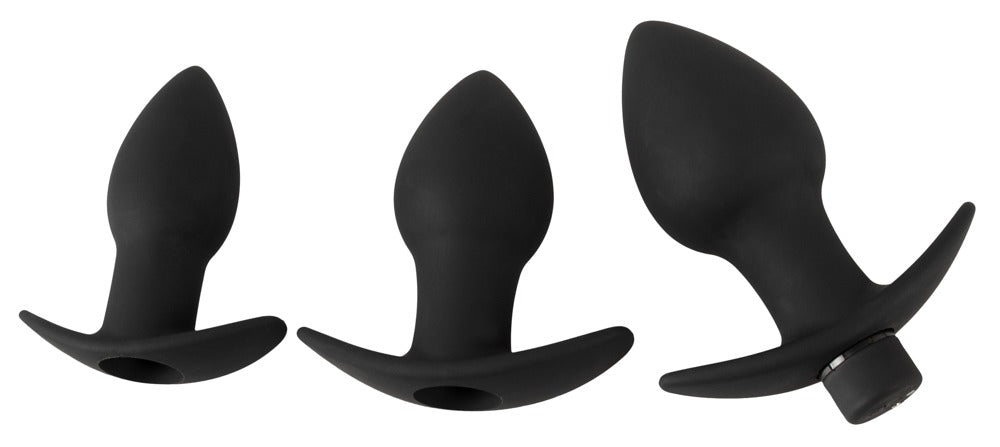 Black Velvets – drei Analplugs mit Vibrator – Produktansicht