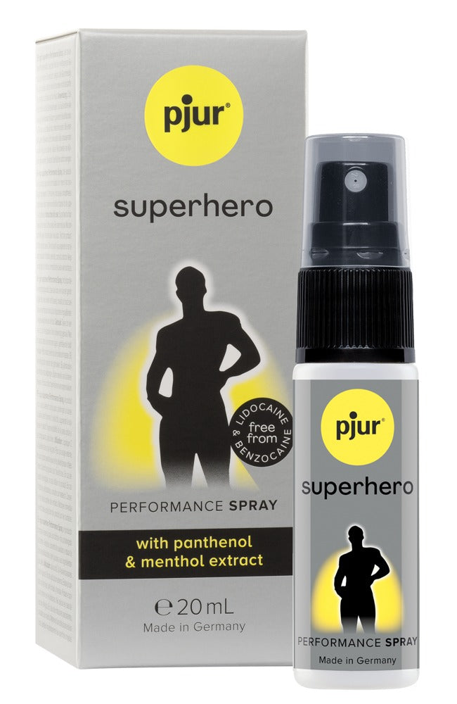 pjur superhero – Penispflegespray, 20 ml – Produktansicht