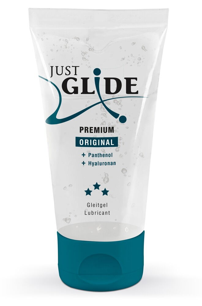 Just Glide Premium – pflegendes Gleitgel mit Hyaluron und Panthenol – 50 ml