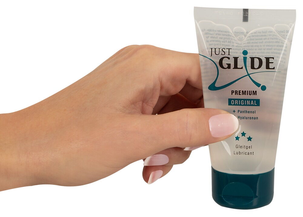 Just Glide Premium – pflegendes Gleitgel mit Hyaluron und Panthenol – 50 ml – Produktbild 3