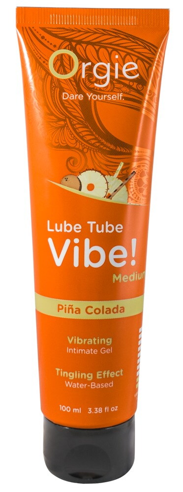 Orgie Lube Tube Vibe! Piña Colada – essbares Gleitgel mit Piña-Colada-Geschmack, 100 ml – Produkt