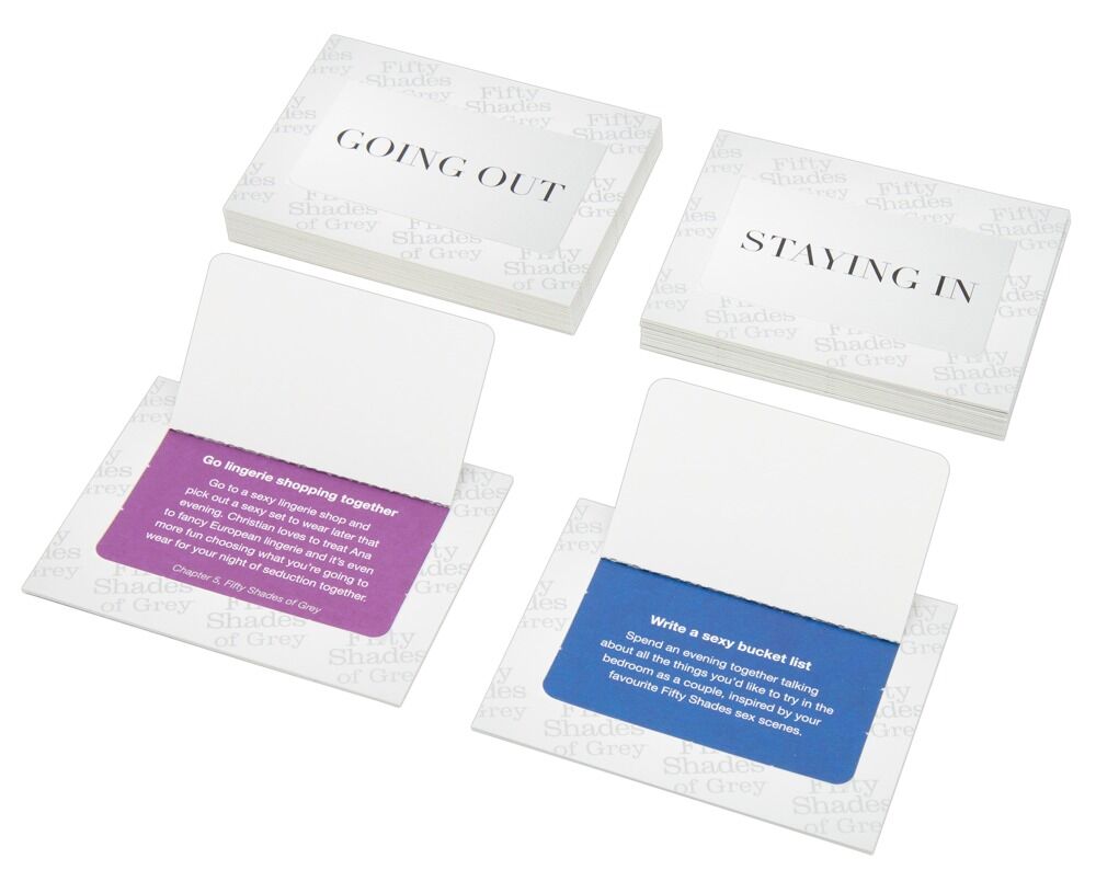 Fifty Shades Play Nice Date Night Idea Cards – Produktansicht