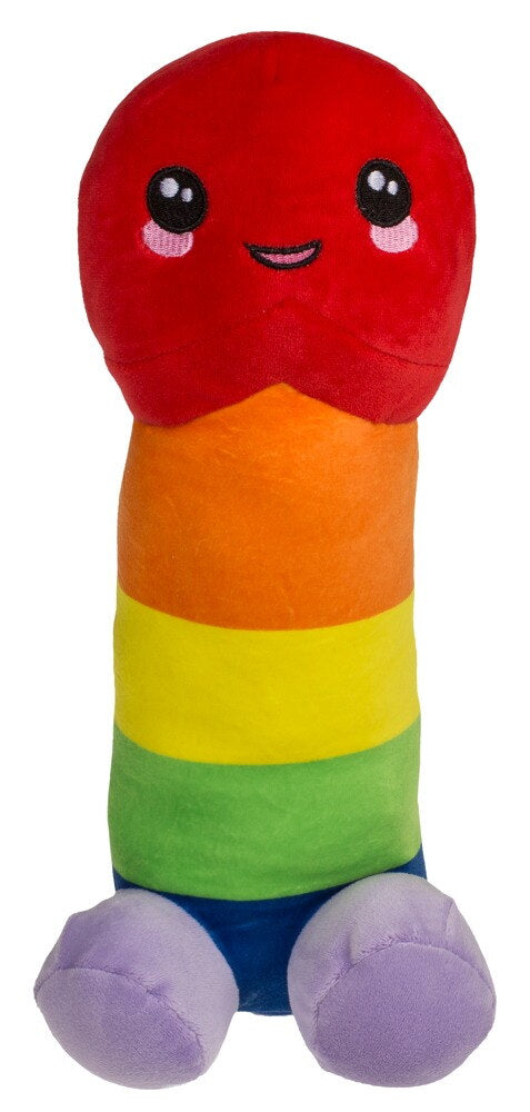 Plüsch-Penis „Regenbogen“ mit Plüsch-Hoden – Bild 2