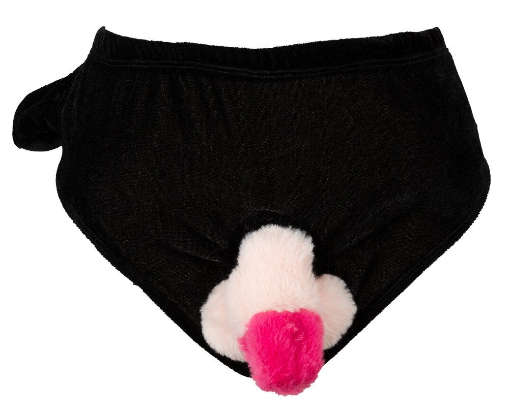 Gag-Slip mit beweglichem Plüsch-Penis – Bild 3